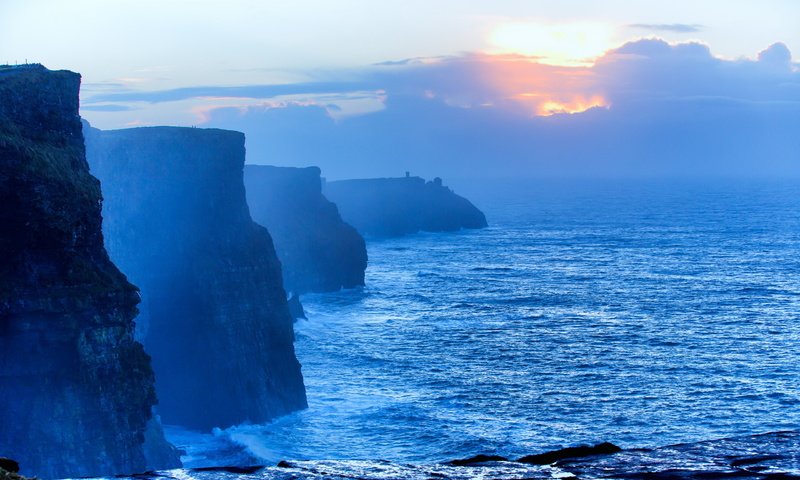 Обои скалы, закат, пейзаж, море, побережье, rocks, sunset, landscape, sea, coast разрешение 2560x1558 Загрузить
