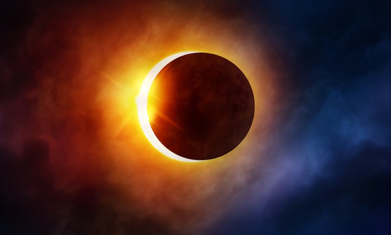Обои солнце, космос, звезда, затмение, the sun, space, star, eclipse разрешение 3840x2400 Загрузить