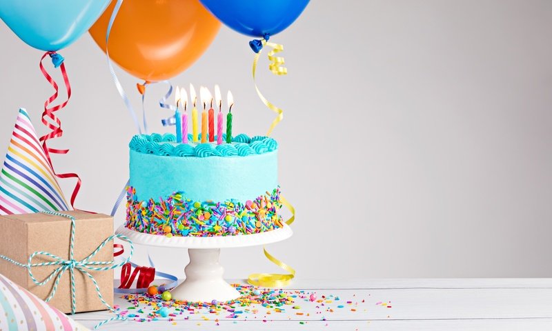 Обои свечи, украшения, воздушные шары, праздник, сладкое, день рождения, торт, десерт, candles, decoration, balloons, holiday, sweet, birthday, cake, dessert разрешение 9000x6000 Загрузить