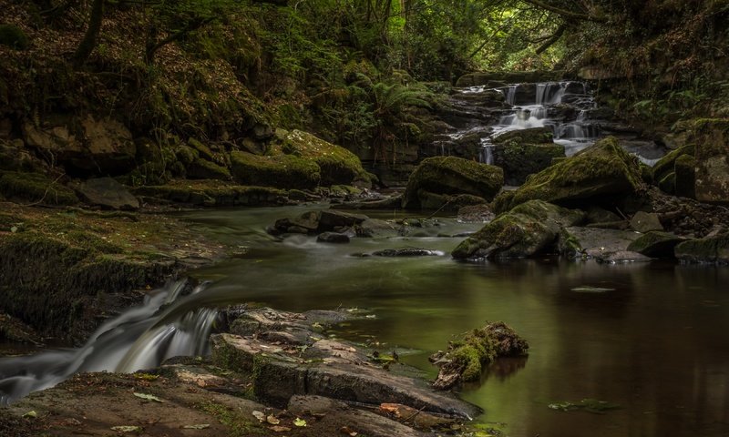 Обои река, природа, камни, водопад, мох, river, nature, stones, waterfall, moss разрешение 3600x2288 Загрузить