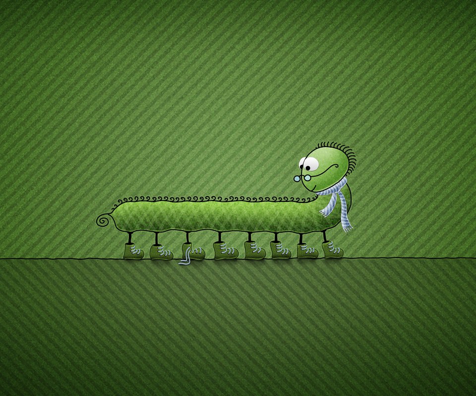 Обои зелёный, сороконожка, шнурок, green, centipede, lace разрешение 2560x1600 Загрузить