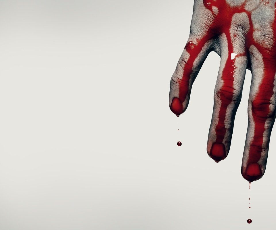 Обои рука, кровь, серый фон, ситуации, hand, blood, grey background, situation разрешение 2560x1440 Загрузить