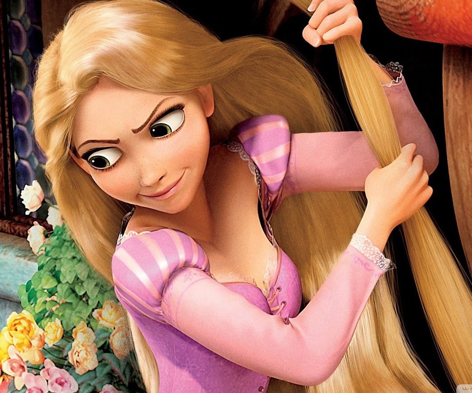 Обои рапунцель, волосы, принцесса, рапунцель: запутанная история, rapunzel, hair, princess, rapunzel: a tangled tale разрешение 1920x1080 Загрузить