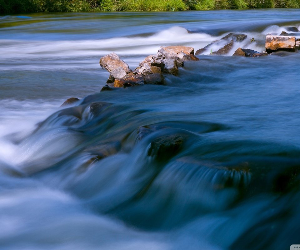 Обои вода, река, природа, камни, течение, water, river, nature, stones, for разрешение 1920x1080 Загрузить