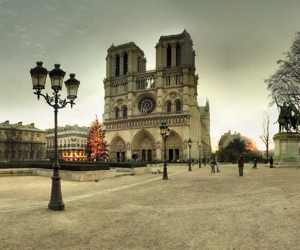 Обои париж, франция, собор парижской богоматери, paris, france, notre dame cathedral разрешение 1920x1200 Загрузить