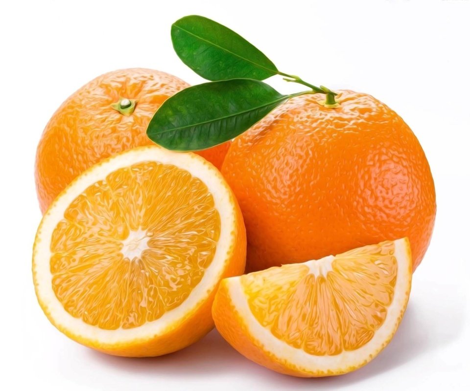 Обои макро, фрукты, апельсины, белый фон, цитрусы, macro, fruit, oranges, white background, citrus разрешение 2560x1920 Загрузить