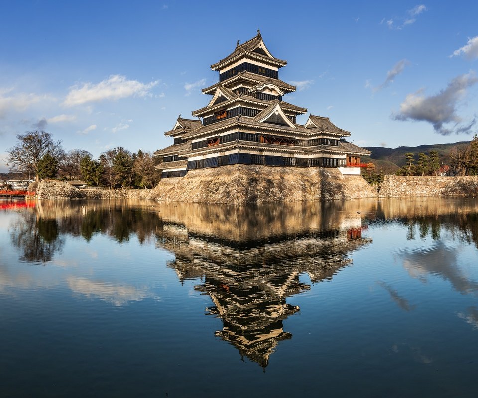 Обои замок, япония, японский, старинный, замок мацумото, castle, japan, japanese, vintage, matsumoto castle разрешение 6665x3818 Загрузить