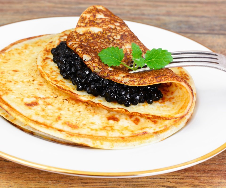 Обои тарелка, икра, блины, plate, caviar, pancakes разрешение 4242x2828 Загрузить