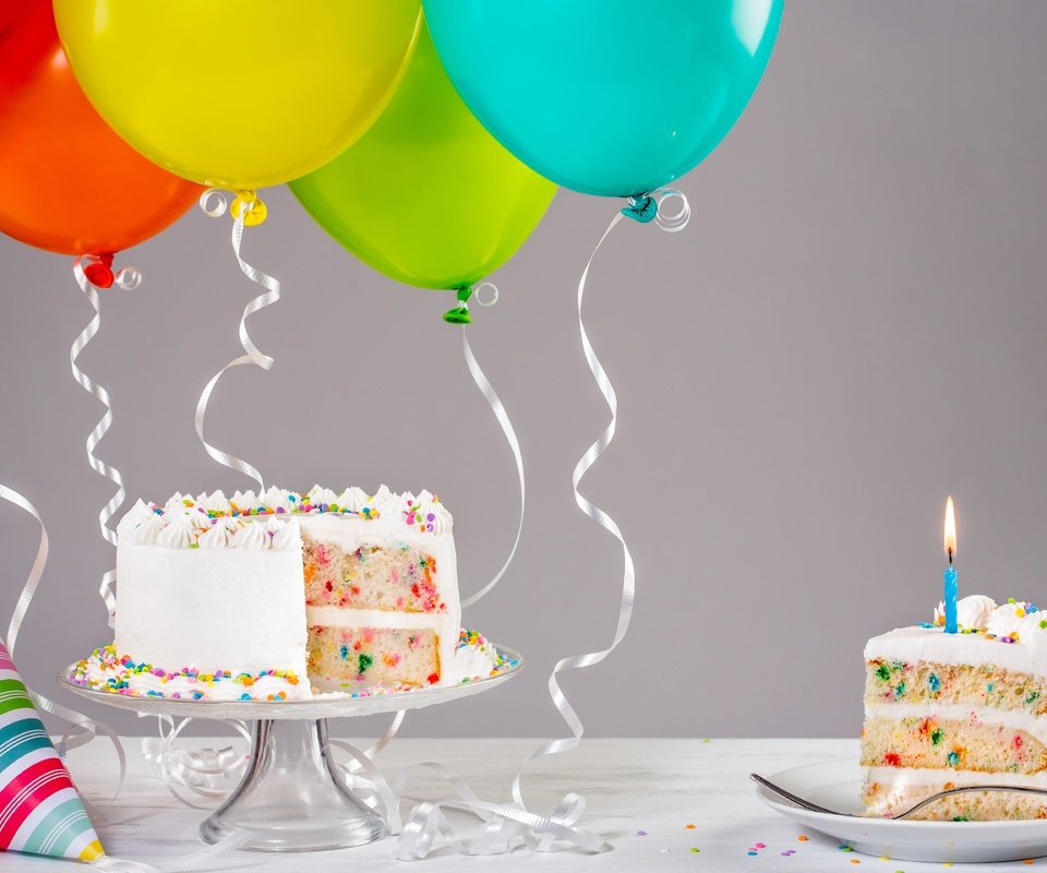 Обои свечи, украшения, воздушные шары, праздник, сладкое, день рождения, торт, десерт, candles, decoration, balloons, holiday, sweet, birthday, cake, dessert разрешение 5760x3840 Загрузить