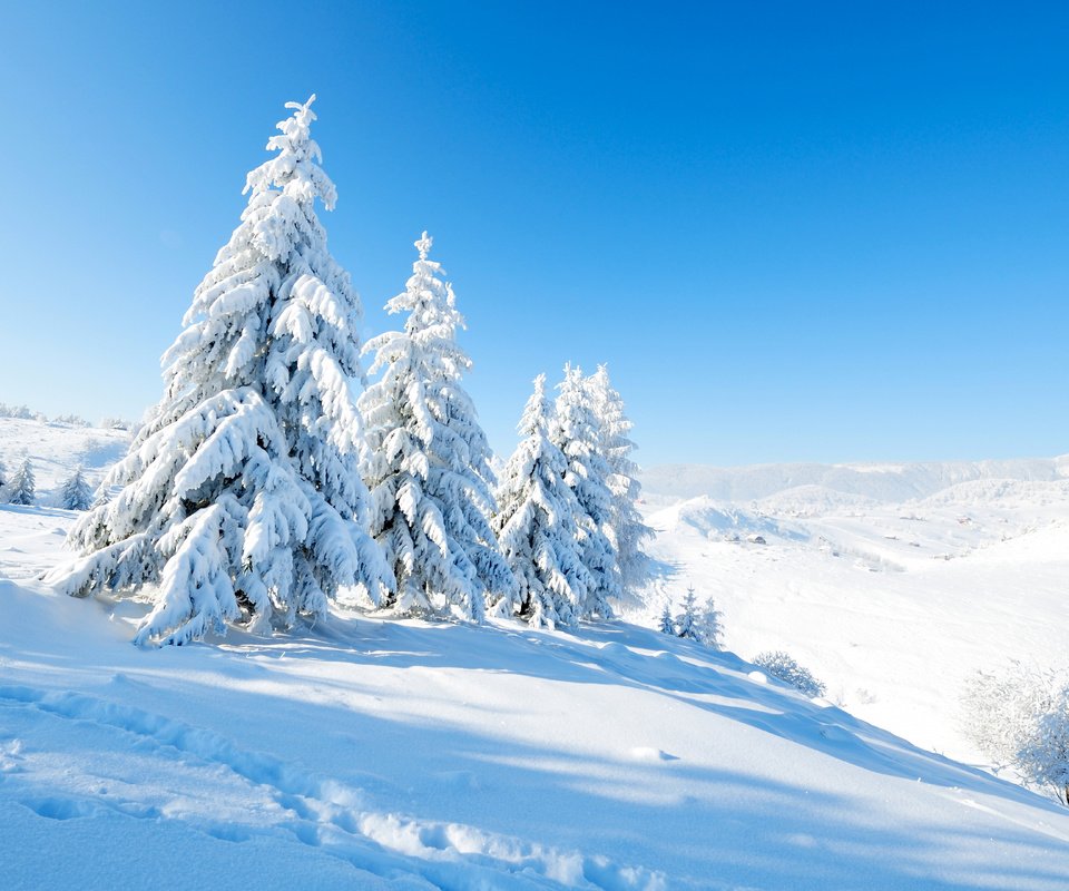 Обои зима, горны, горные склоны, winter разрешение 7680x4320 Загрузить