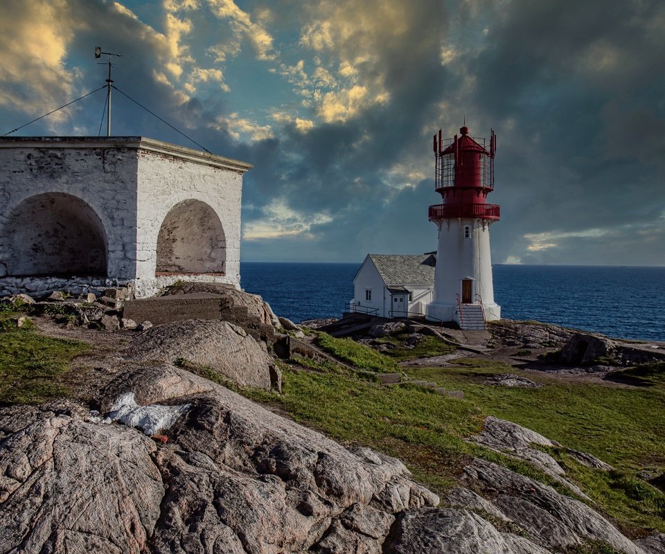 Обои маяк, побережье, норвегия, lighthouse, coast, norway разрешение 4096x2731 Загрузить