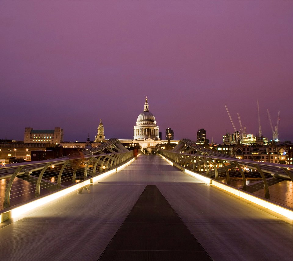 Обои мост, лондон, англия, millennium, saint, paul's, кафедральный, bridge, london, england, cathedral разрешение 1920x1200 Загрузить