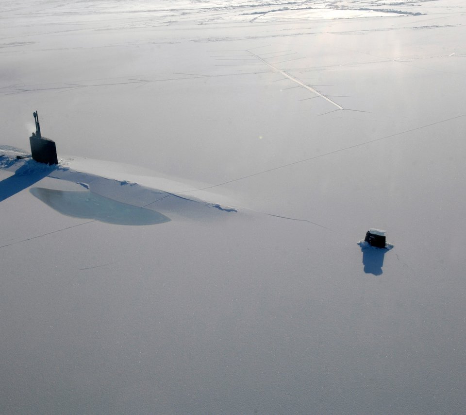 Обои лёд, океан, субмарина, ice, the ocean, submarine разрешение 3000x1993 Загрузить