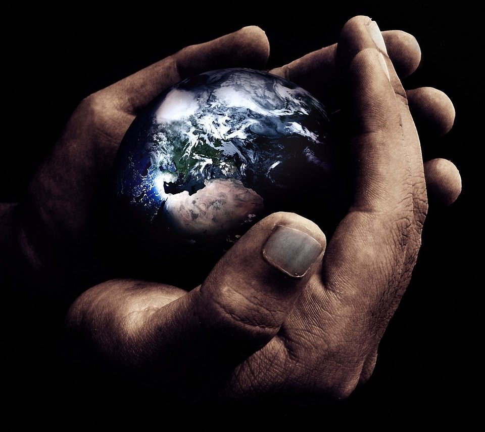 Обои земля, планета, мир, руки, ладонь, earth, planet, the world, hands, palm разрешение 1920x1200 Загрузить