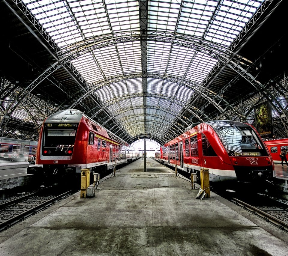 Обои станция, поезда, вокзал, station, trains разрешение 3670x2739 Загрузить