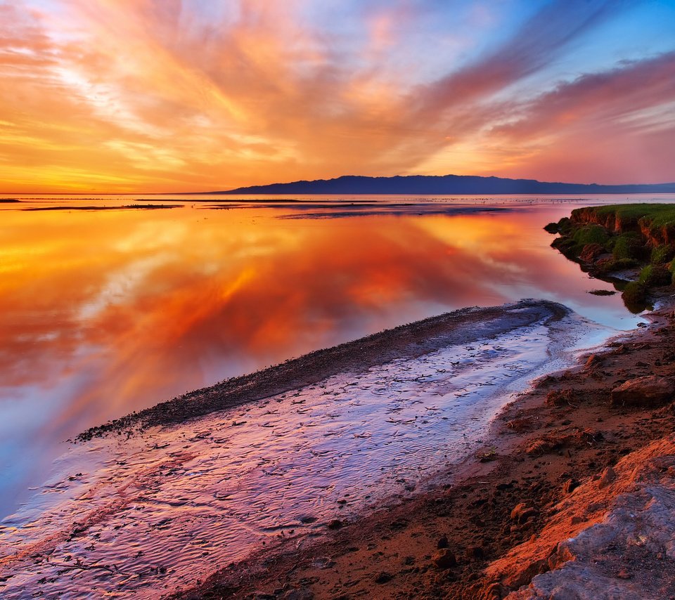 Обои вода, природа, берег, пейзаж, море, закат солнца, океан, water, nature, shore, landscape, sea, sunset, the ocean разрешение 2560x1600 Загрузить