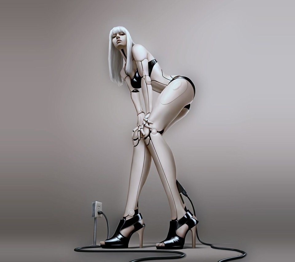 Обои девушка, робот, 3д, girl, robot, 3d разрешение 1920x1200 Загрузить