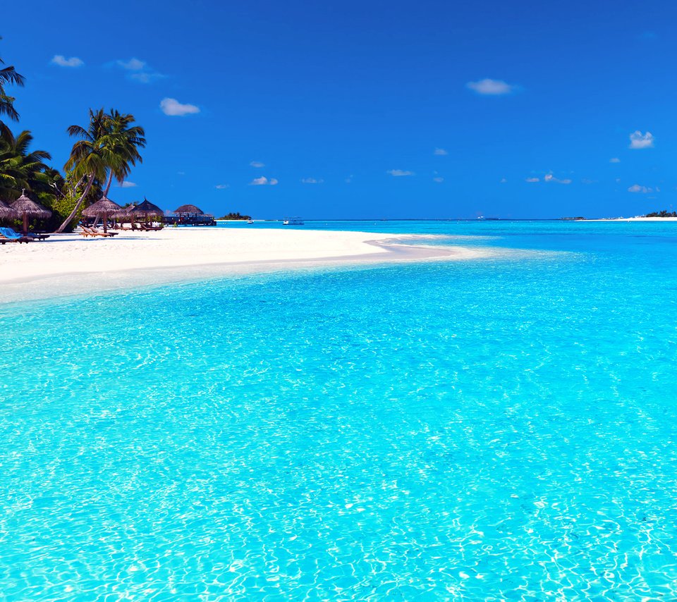 Обои пляж, тропики, мальдивы, beach, tropics, the maldives разрешение 1920x1280 Загрузить