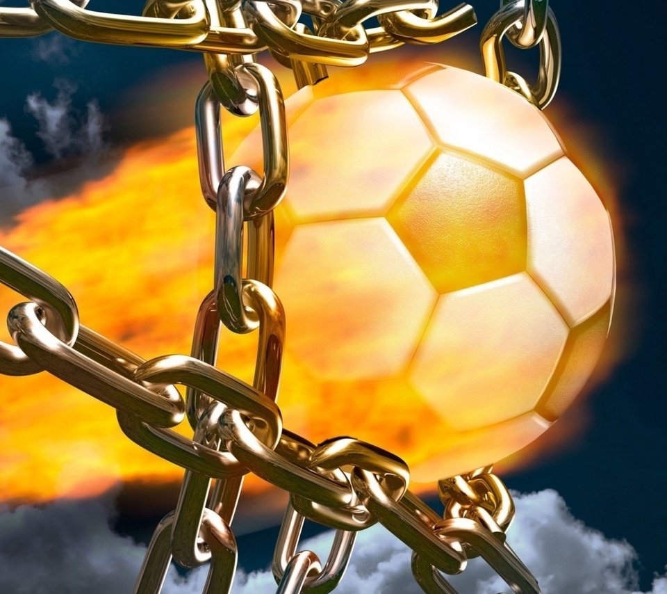 Обои футбол, огонь, спорт, мяч, цепи, гол, football, fire, sport, the ball, chain, goal разрешение 1920x1080 Загрузить