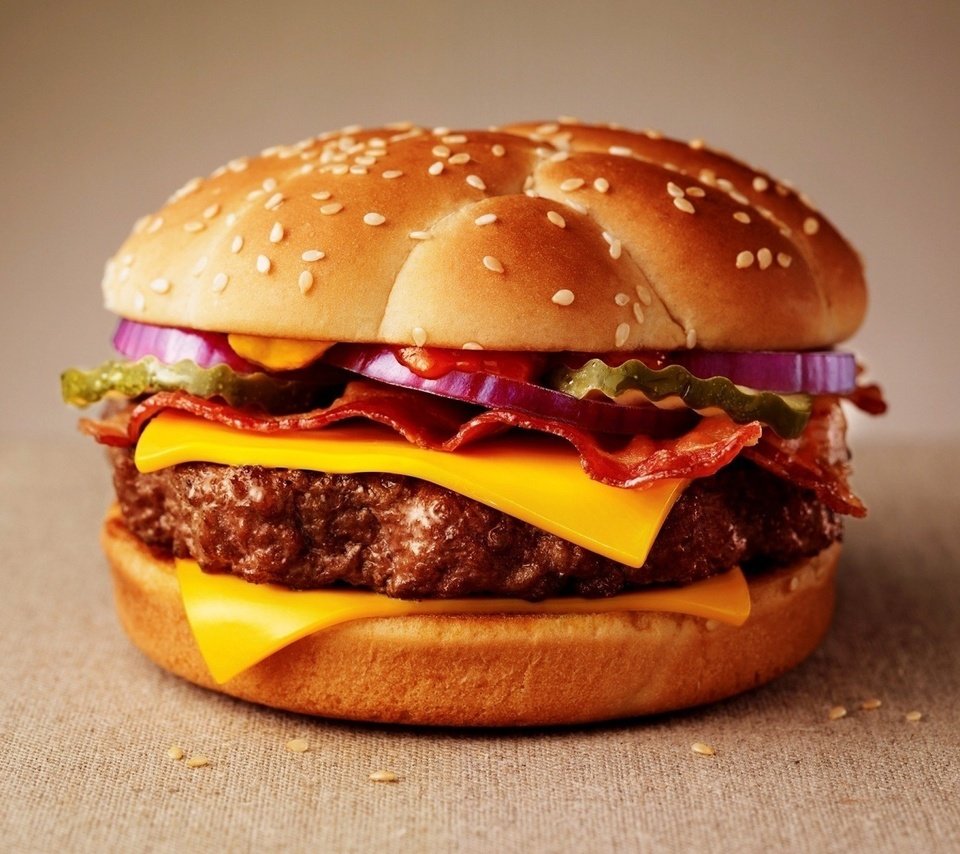 Обои бутерброд, гамбургер, котлета, сыр, мясо, булочка, чизбургер, sandwich, hamburger, patty, cheese, meat, bun, cheeseburger разрешение 1920x1200 Загрузить