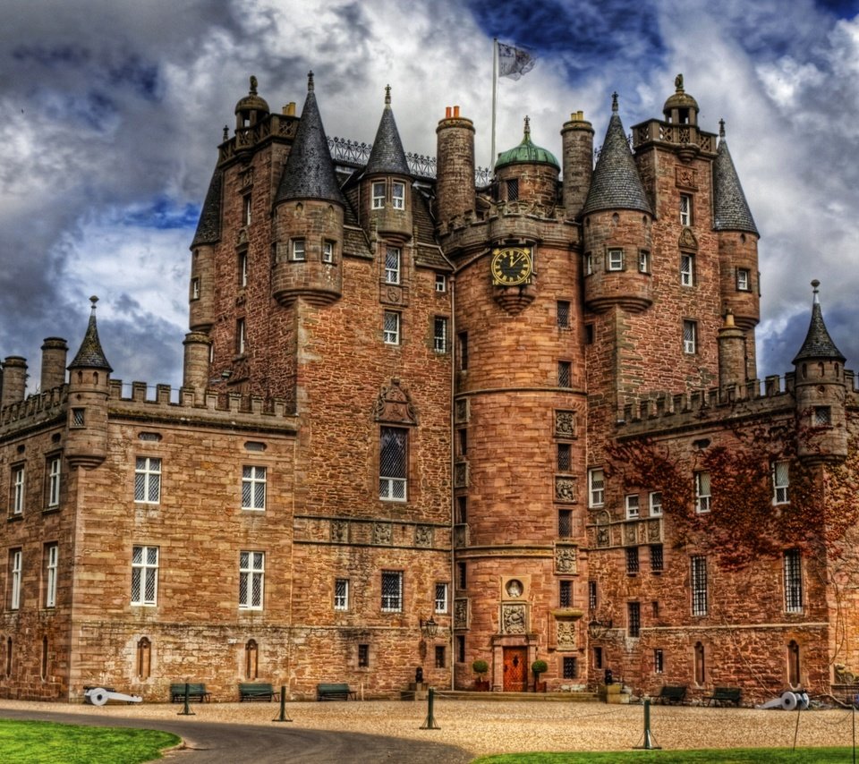 Обои европа, шотландия, замок глэмис, europe, scotland, glamis castle разрешение 2560x1600 Загрузить