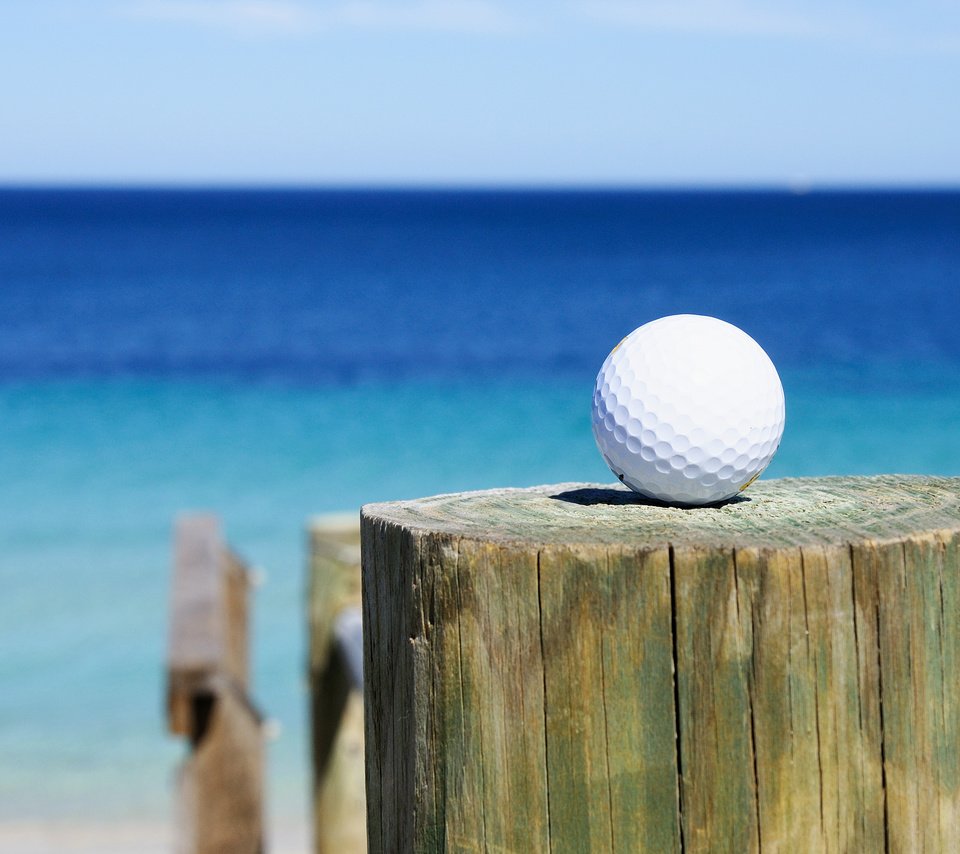 Обои море, мяч, клуб, гольф, golf ball, sea, the ball, club, golf разрешение 3500x2325 Загрузить