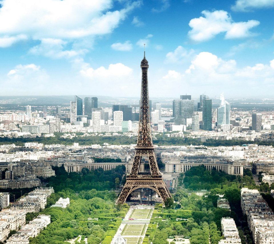 Обои вид, париж, франция, эйфелева башня, view, paris, france, eiffel tower разрешение 1920x1200 Загрузить