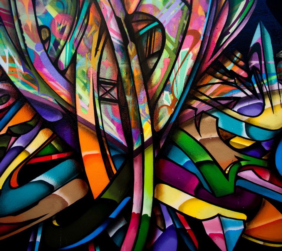 Обои абстракция, текстура, цвет, форма, граффити, abstraction, texture, color, form, graffiti разрешение 2560x1707 Загрузить