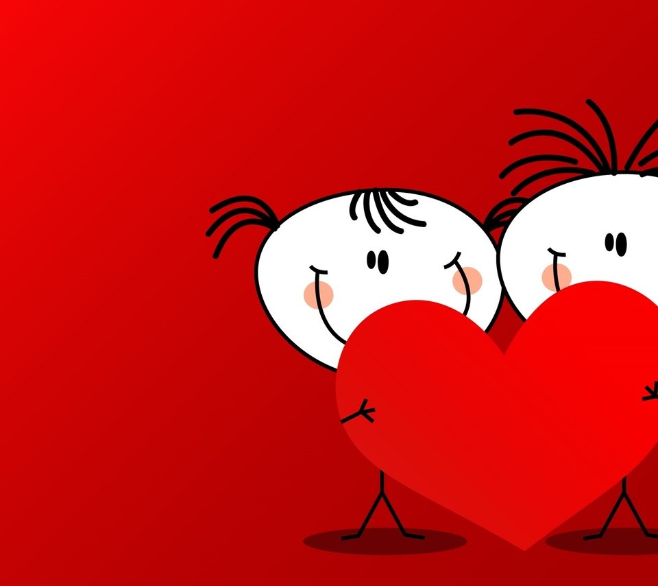 Обои девочка, человечки, сердца, мальчик, день влюбленных, girl, men, heart, boy, valentine's day разрешение 2500x1499 Загрузить