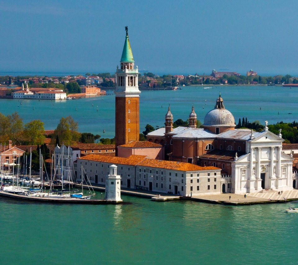 Обои город, венеция, италия, остров, сан-джорджо-маджоре, the city, venice, italy, island, san giorgio maggiore разрешение 3840x2160 Загрузить