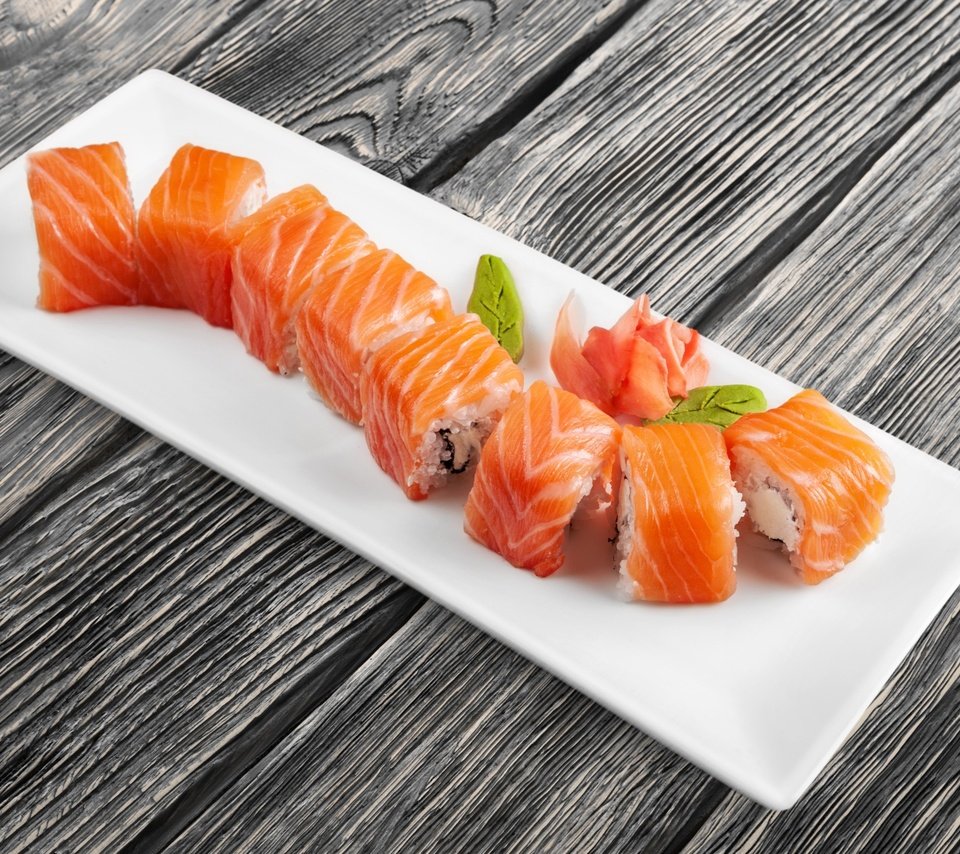 Обои суши, роллы, японская кухня, sushi, rolls, japanese cuisine разрешение 2880x1800 Загрузить