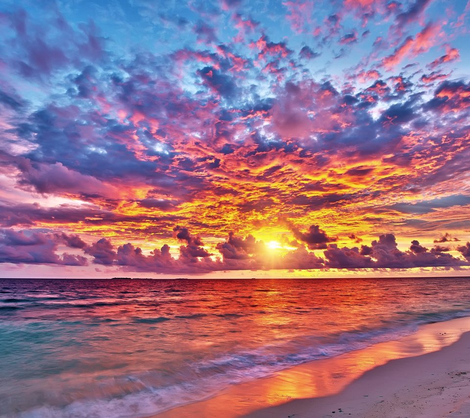 Обои закат, море, пляж, sunset, sea, beach разрешение 3760x2507 Загрузить
