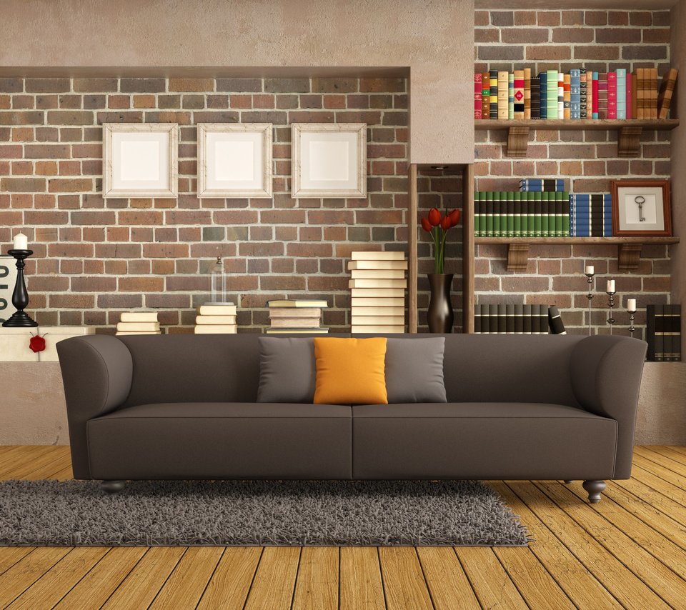 Обои стиль, интерьер, дизайн, подушки, книги, диван, гостиная, style, interior, design, pillow, books, sofa, living room разрешение 5200x3118 Загрузить