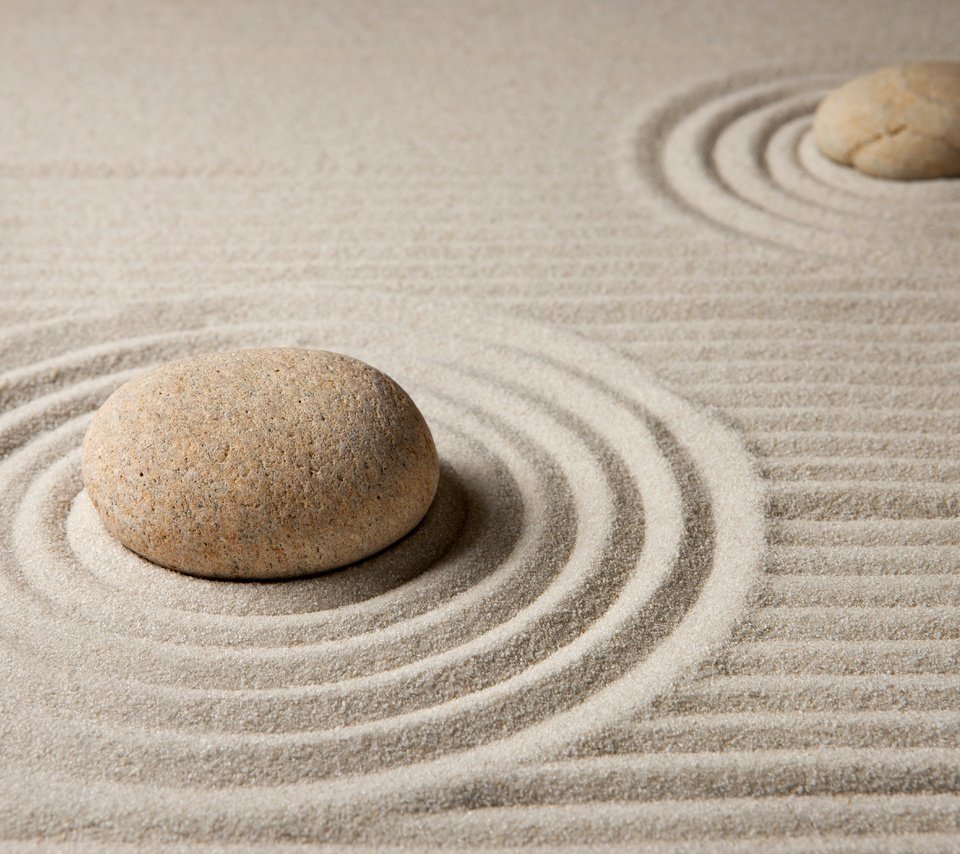 Обои камни, песок, песка, дзен, каменное, stones, sand, zen, stone разрешение 5616x3744 Загрузить
