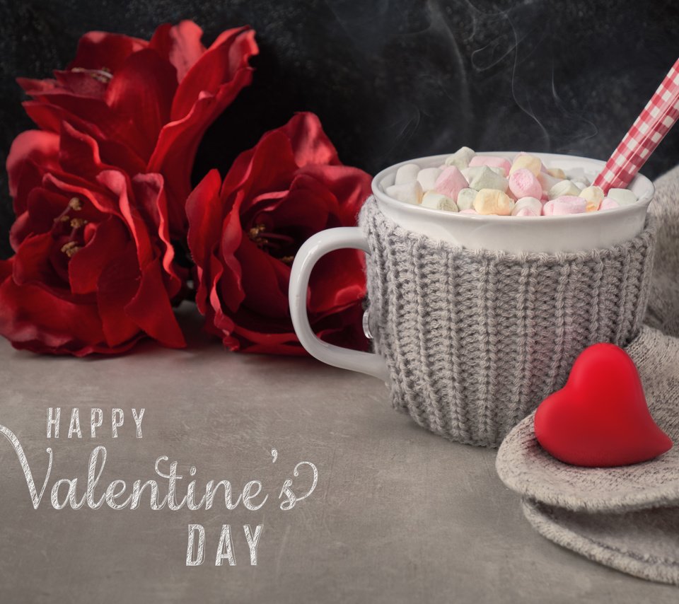 Обои цветы, чашка, зефир, день святого валентина, горячий шоколад, anya ivanova, flowers, cup, marshmallows, valentine's day, hot chocolate разрешение 5200x3467 Загрузить