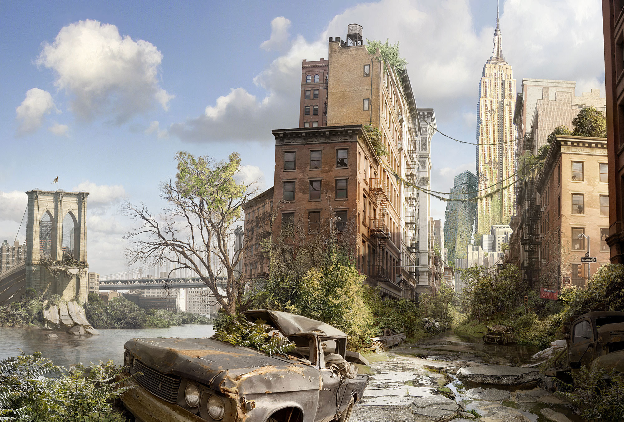 Обои город, нью-йорк, разрушения, the city, new york, destruction разрешение 2000x1351 Загрузить
