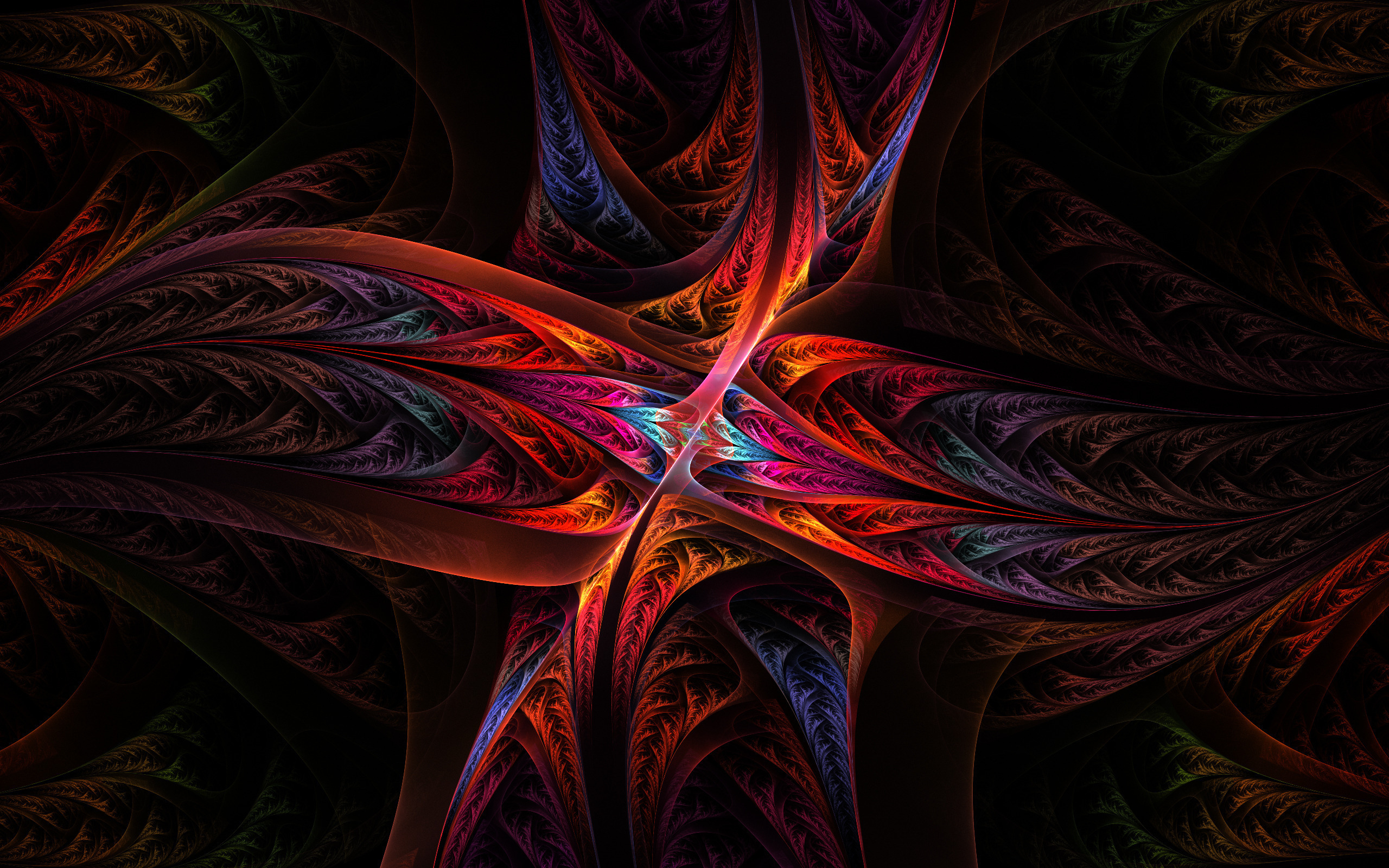 Обои фон, узор, цвет, фрактал, background, pattern, color, fractal разрешение 2560x1600 Загрузить