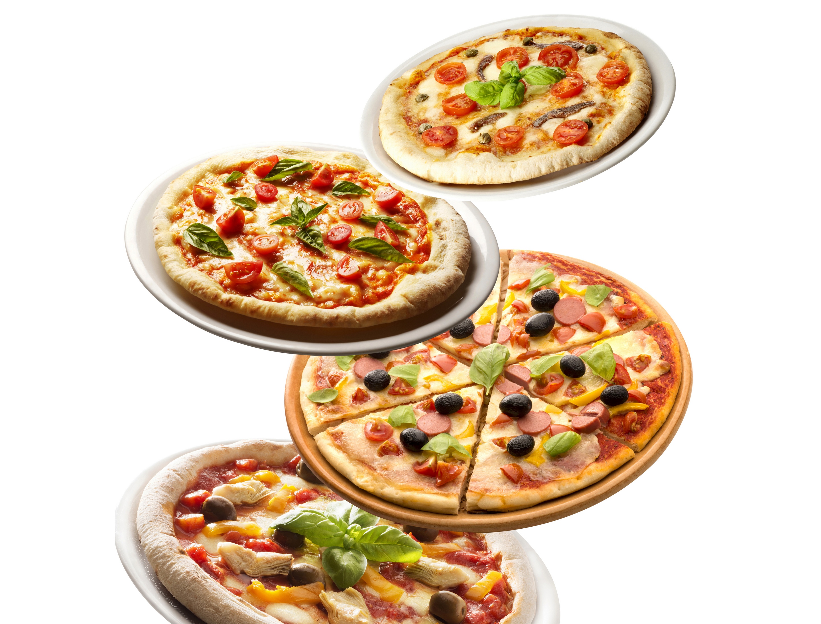 Обои грибы, сыр, колбаса, помидоры, оливки, пицца, mushrooms, cheese, sausage, tomatoes, olives, pizza разрешение 2880x2192 Загрузить