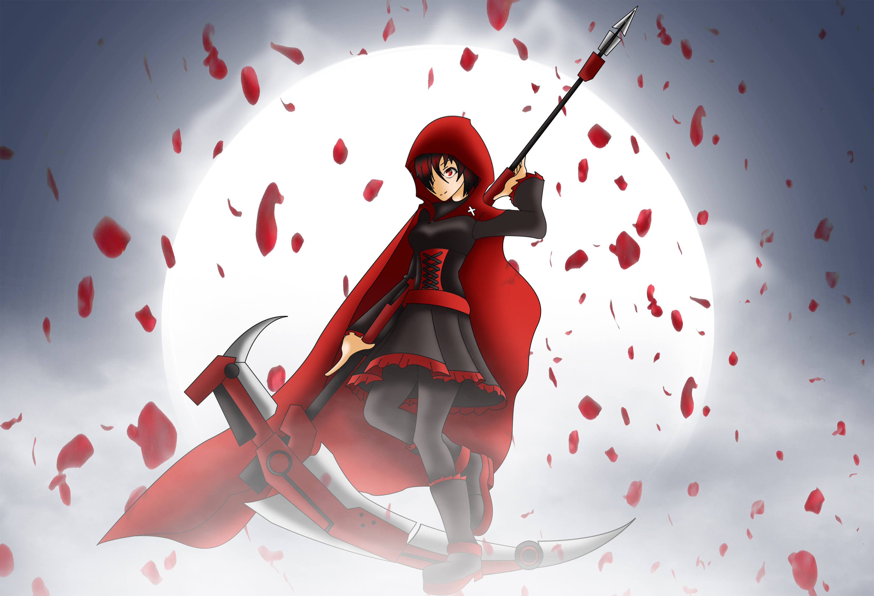 Rwby руби. Блэк Роуз RWBY. RWBY Ruby Rose коса. Руби Роуз арты RWBY.