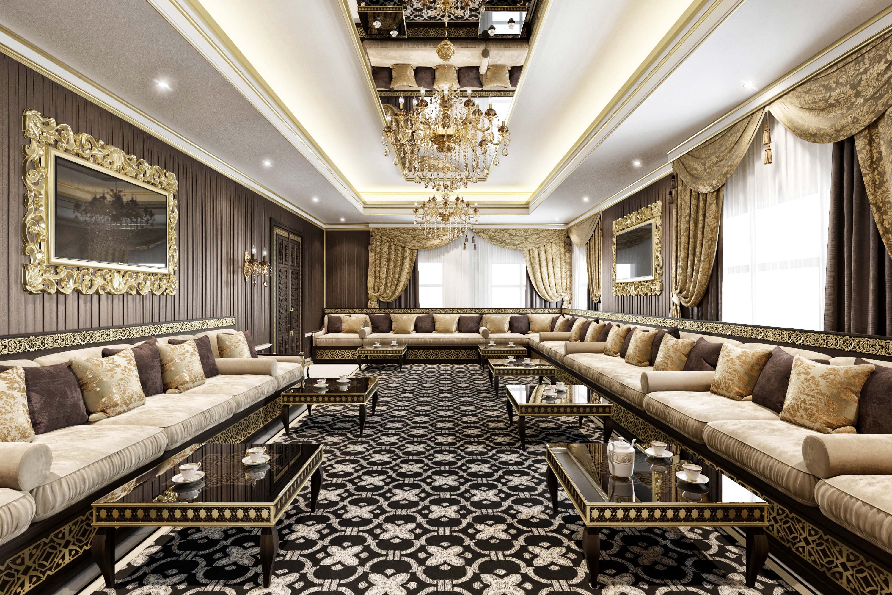 Обои интерьер, диваны, вилла, гостиная, interior, sofas, villa, living room разрешение 3000x2000 Загрузить