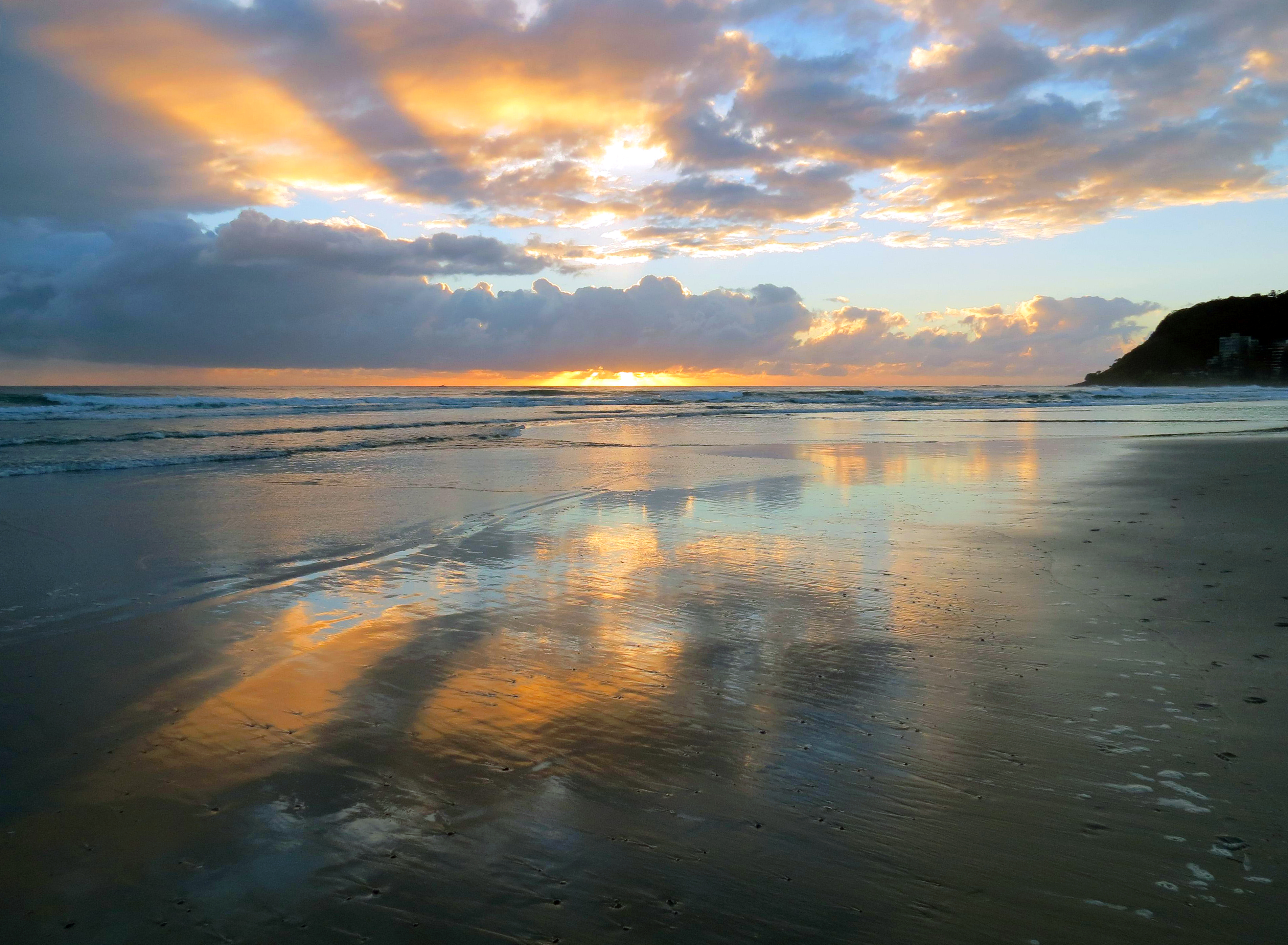 Обои закат, море, пляж, sunset, sea, beach разрешение 3808x2793 Загрузить