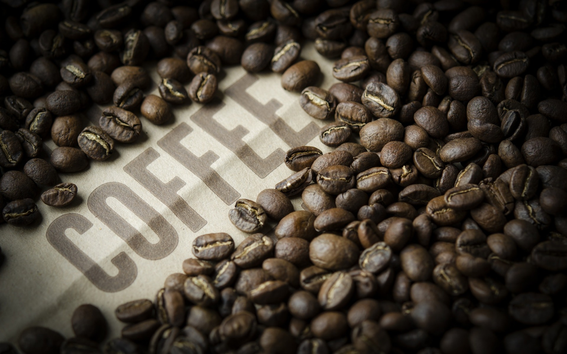 Обои надпись, кофе, кофейные зерна, the inscription, coffee, coffee beans разрешение 1920x1200 Загрузить