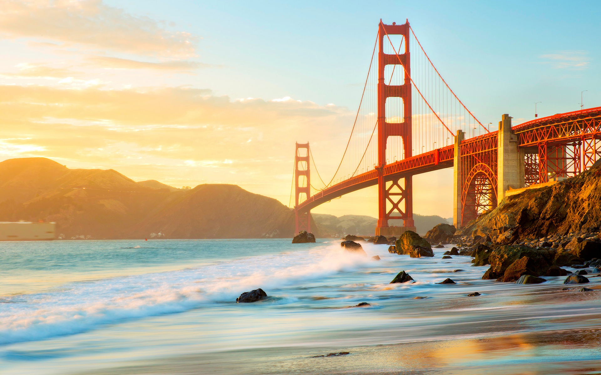 Обои мост, сша, сан-франциско, золотые ворота, мост gate bridge, bridge, usa, san francisco, golden gate, bridge gate bridge разрешение 1920x1200 Загрузить