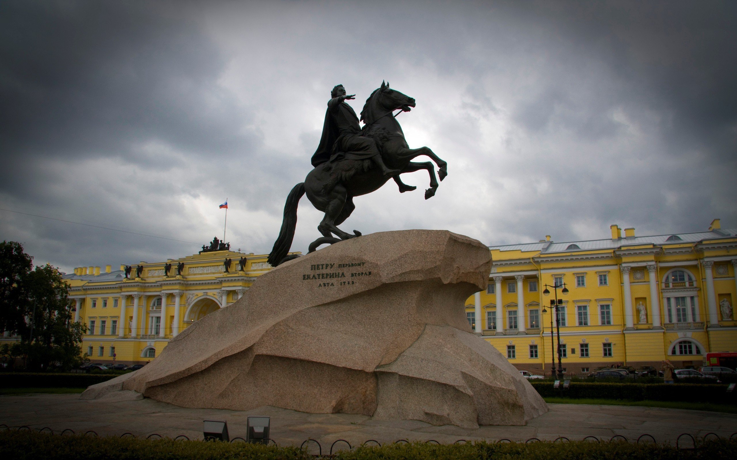 Обои россия, санкт-петербург, памятник, медный всадник, russia, saint petersburg, monument, the bronze horseman разрешение 2560x1600 Загрузить