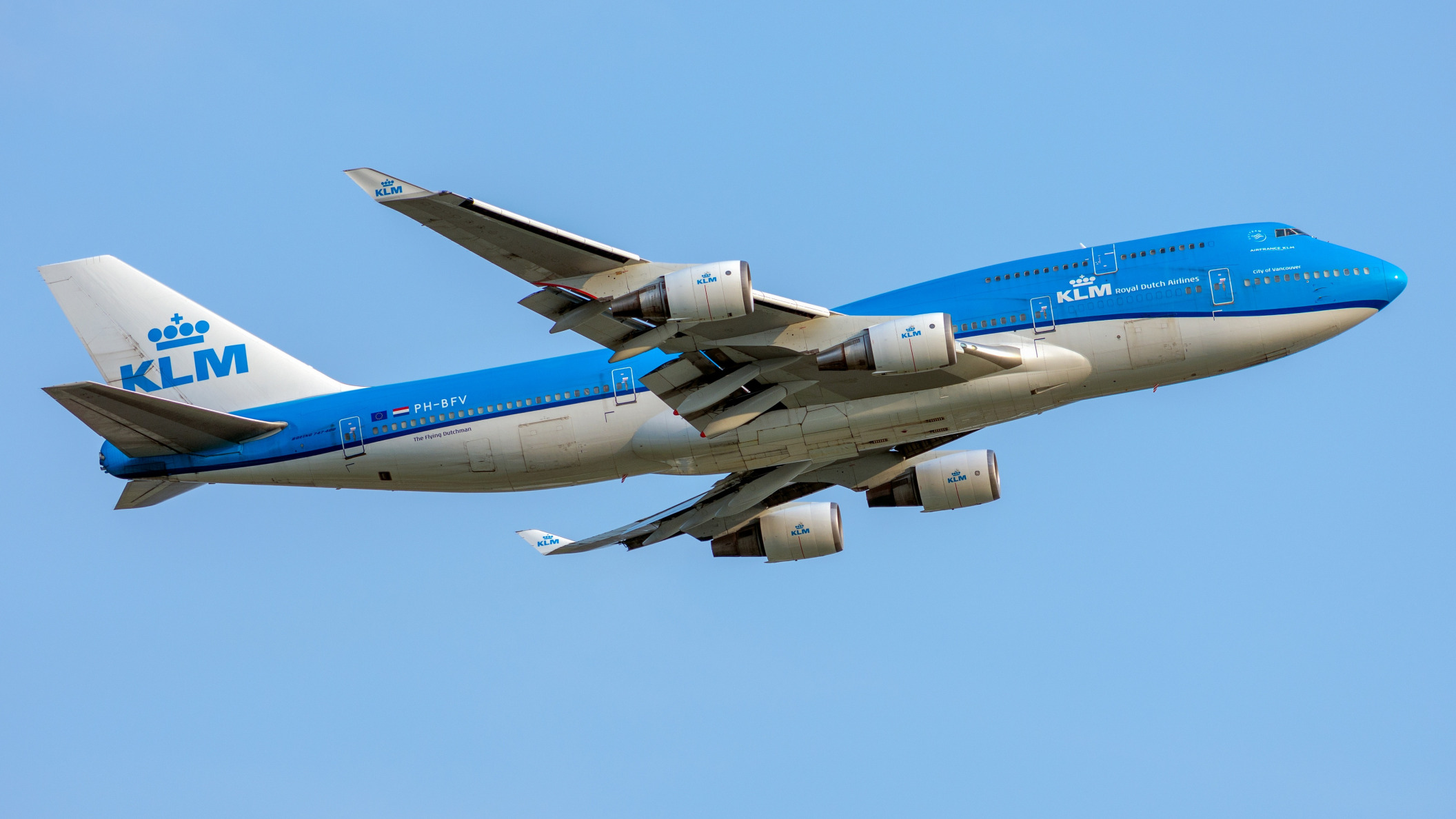 Обои боинг, klm, royal dutch airlines, 747-400m, boeing разрешение 2112x1188 Загрузить